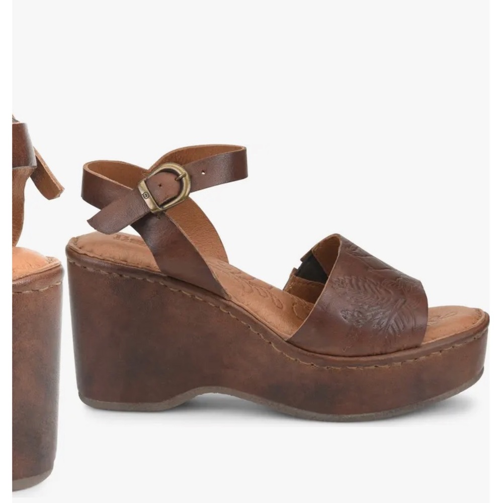 Born Moapa Leather Wedge Sandals